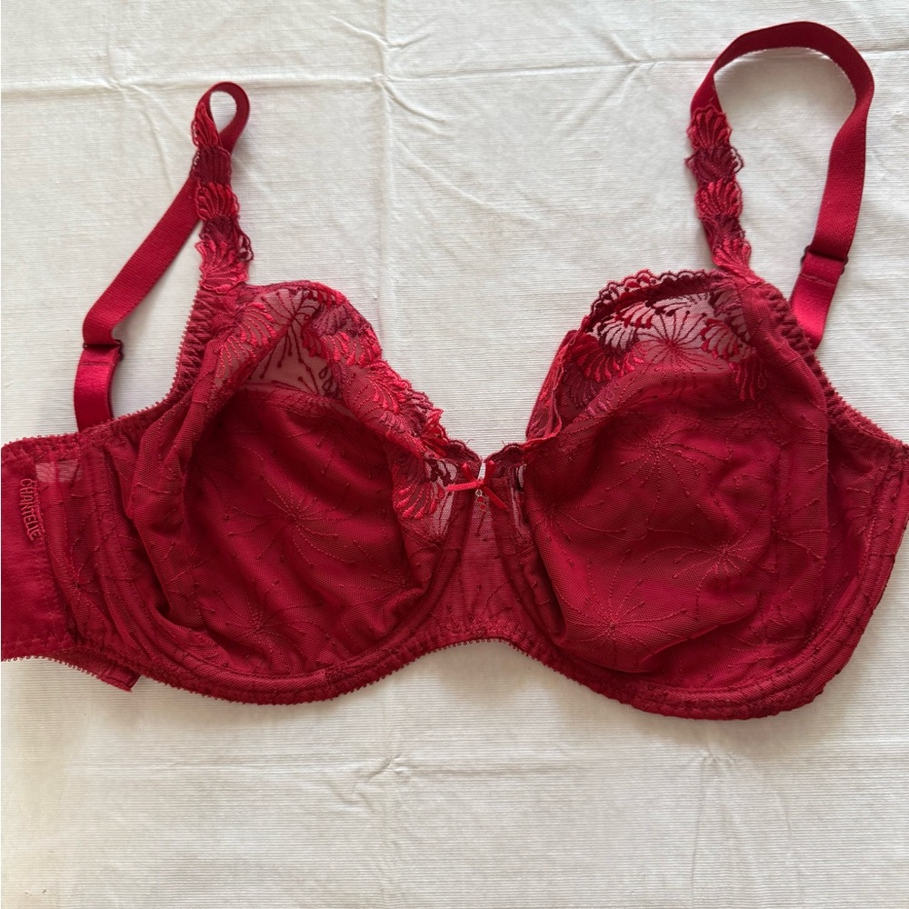 Chantelle Red Lace Bra with Underwire Support